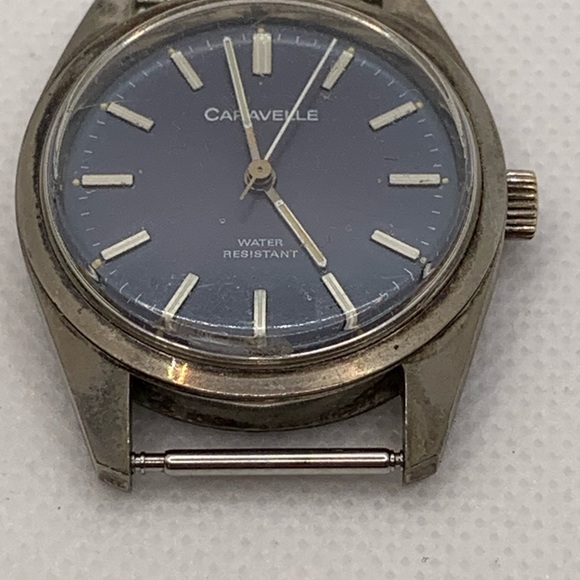 Caravelle Vintage Blue Dial Wind Watch - Picture 2 of 15